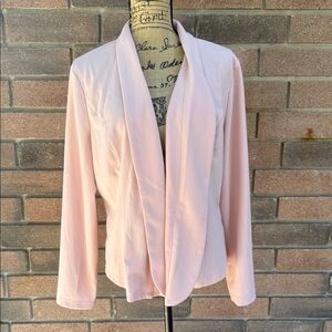 SHEIN Soft Pink Women's Open Front Blazer Size XL